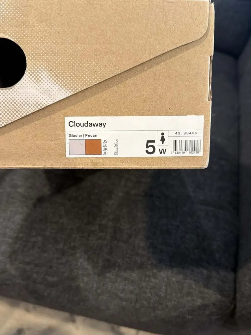 On Cloudaway Glacier Pecan Women's Sneakers Size 5 (49.98406)